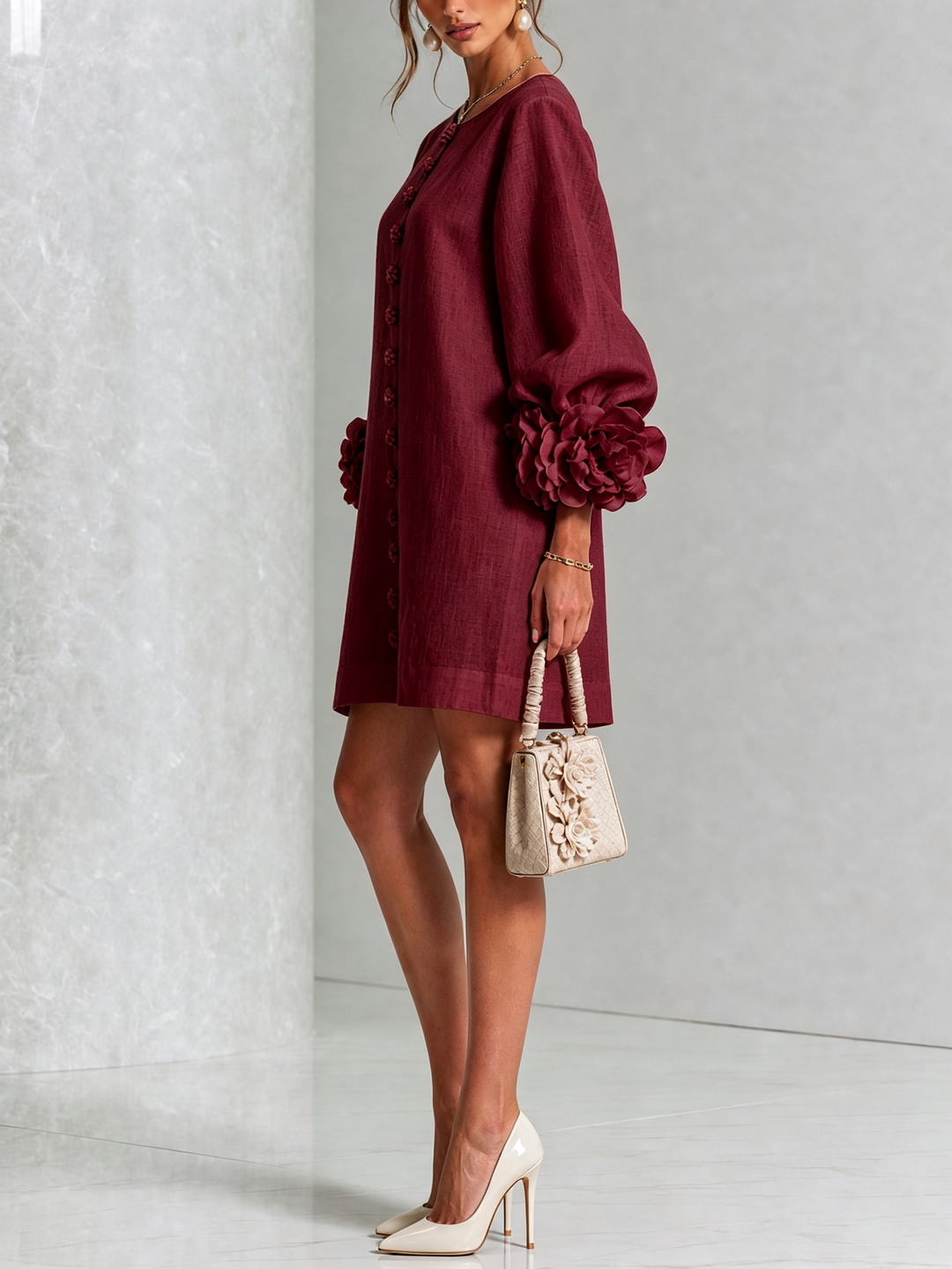 Clara Floral Button-down Mini Dress