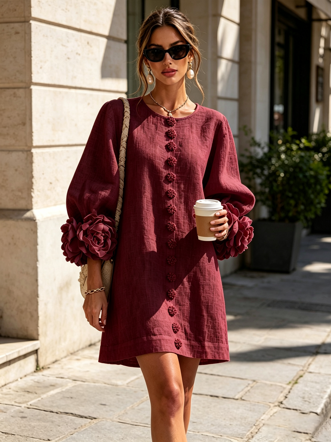 Clara Floral Button-down Mini Dress