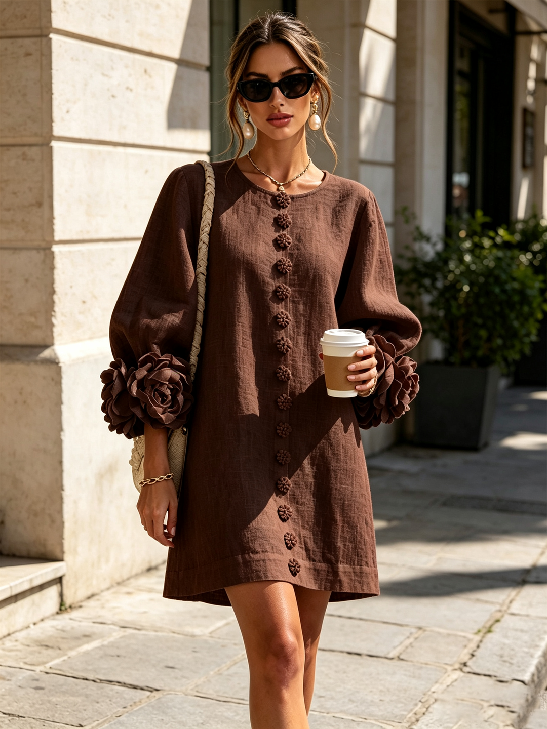 Clara Floral Button-down Mini Dress