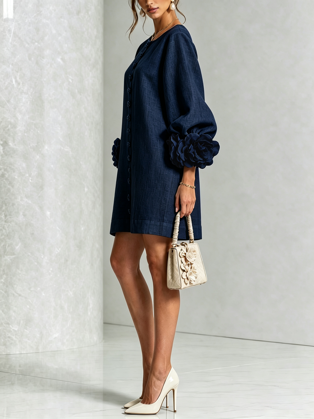 Clara Floral Button-down Mini Dress