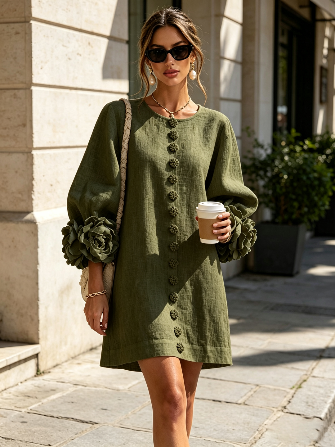 Clara Floral Button-down Mini Dress