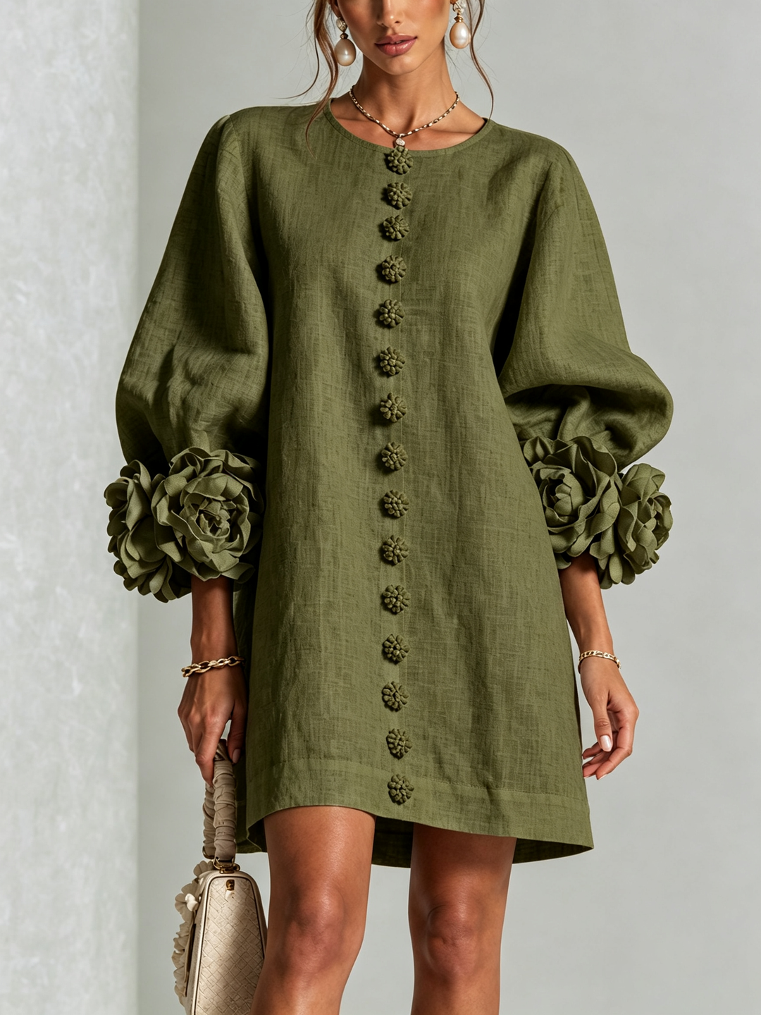 Clara Floral Button-down Mini Dress