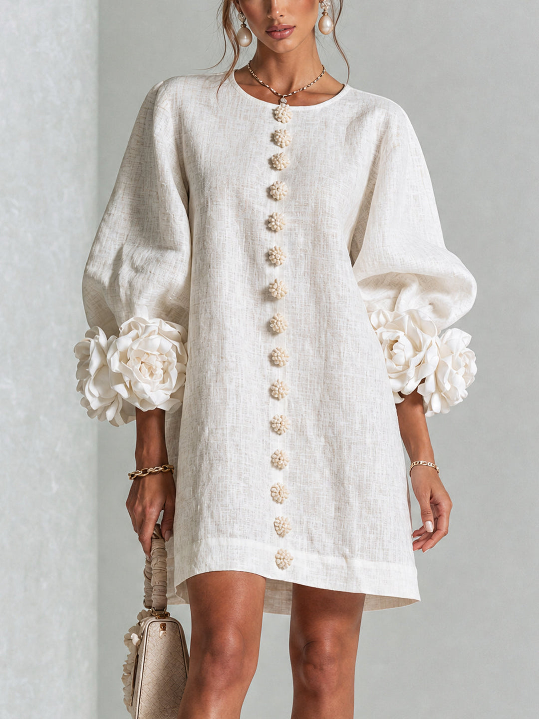 Clara Floral Button-down Mini Dress