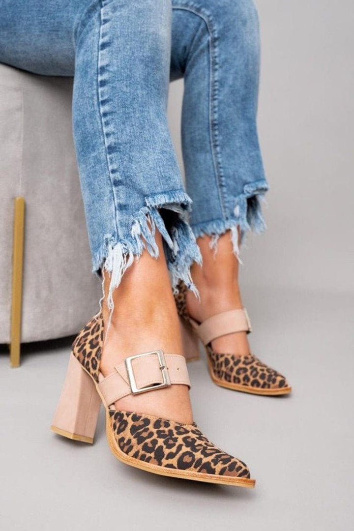 Celia Animal Print Block Heels
