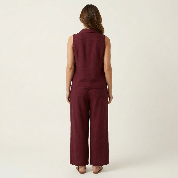 Rhea Tie-Front Wide-Leg Set