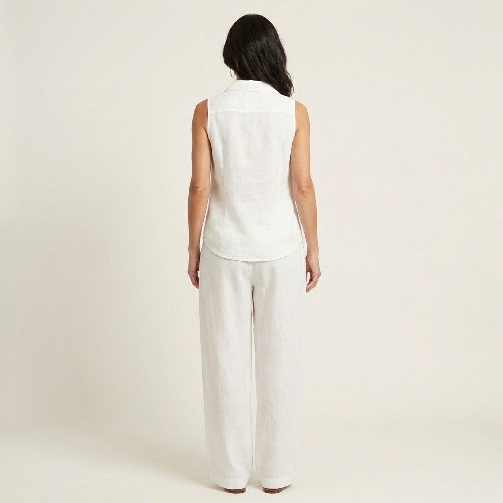 Rhea Tie-Front Wide-Leg Set
