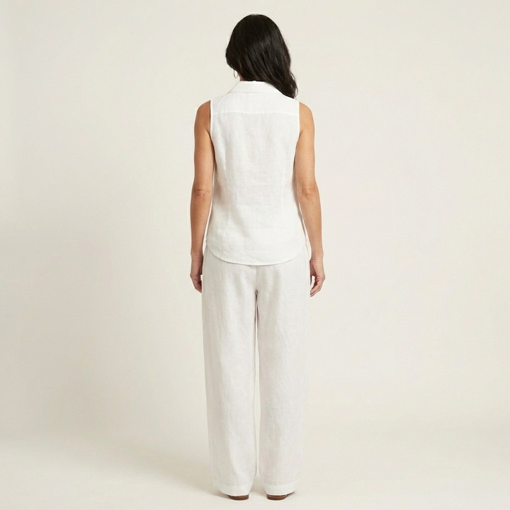 Rhea Tie-Front Wide-Leg Set