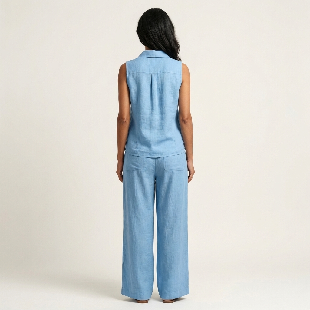 Rhea Tie-Front Wide-Leg Set