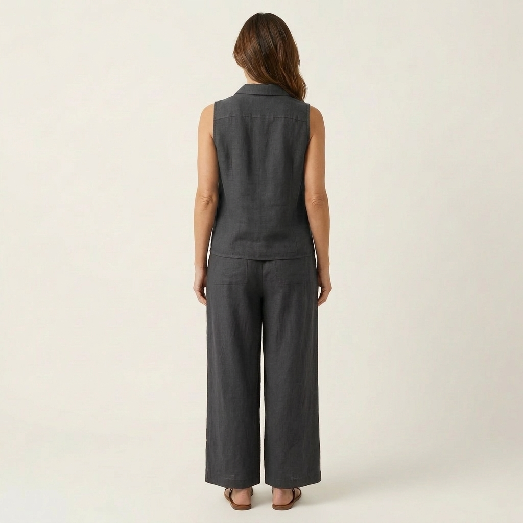 Rhea Tie-Front Wide-Leg Set