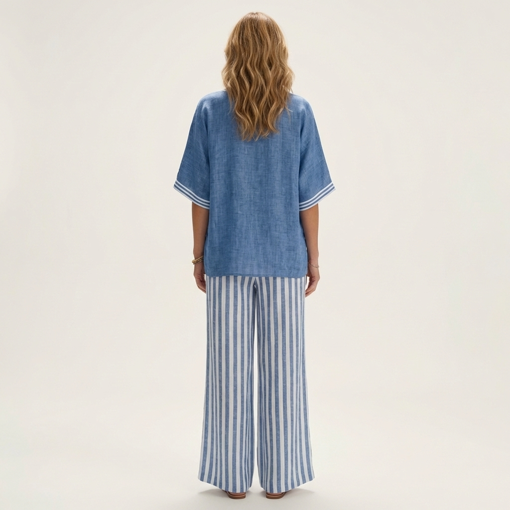 Tessa Striped Wide-Leg Set