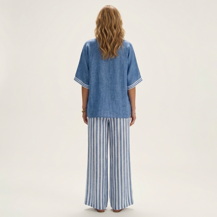 Tessa Striped Wide-Leg Set
