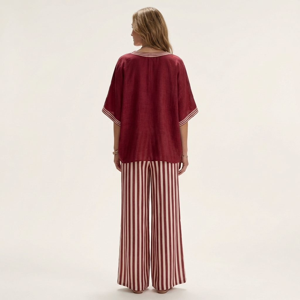 Tessa Striped Wide-Leg Set