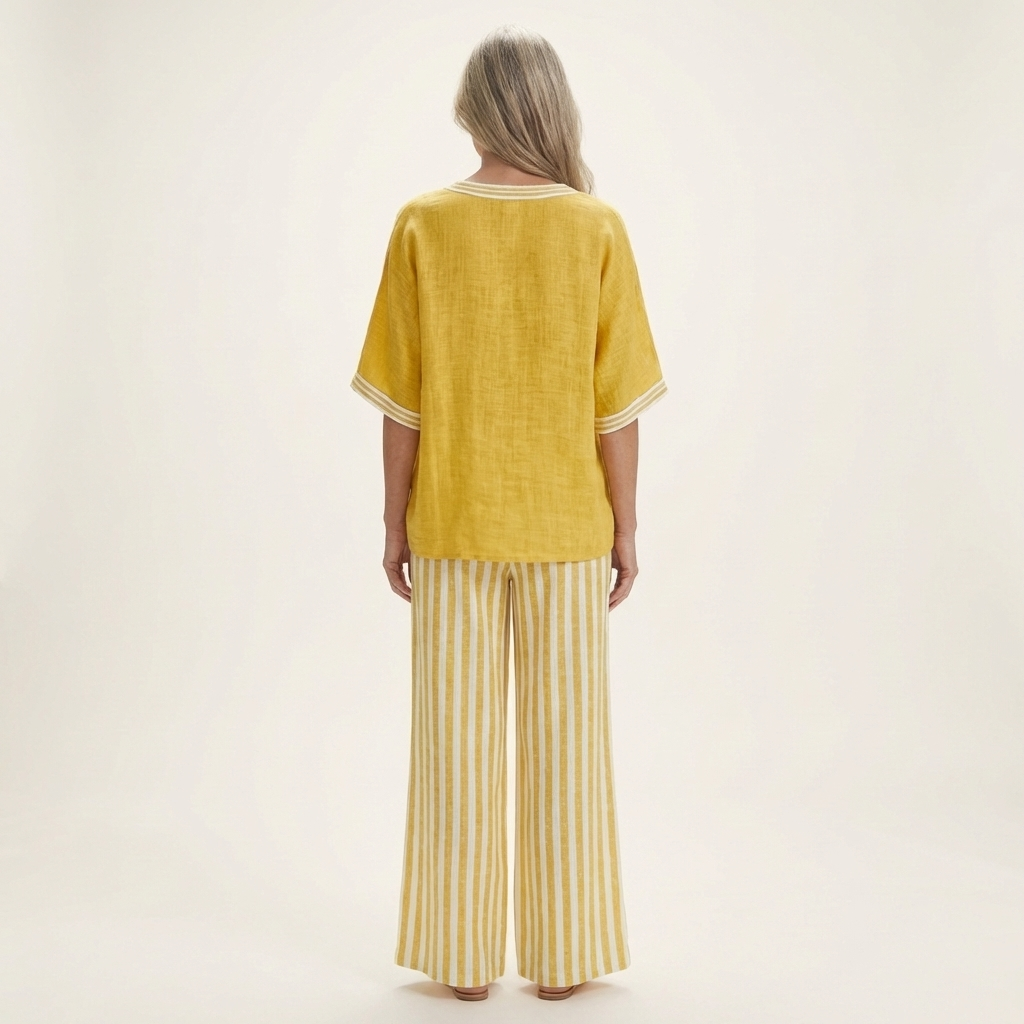 Tessa Striped Wide-Leg Set