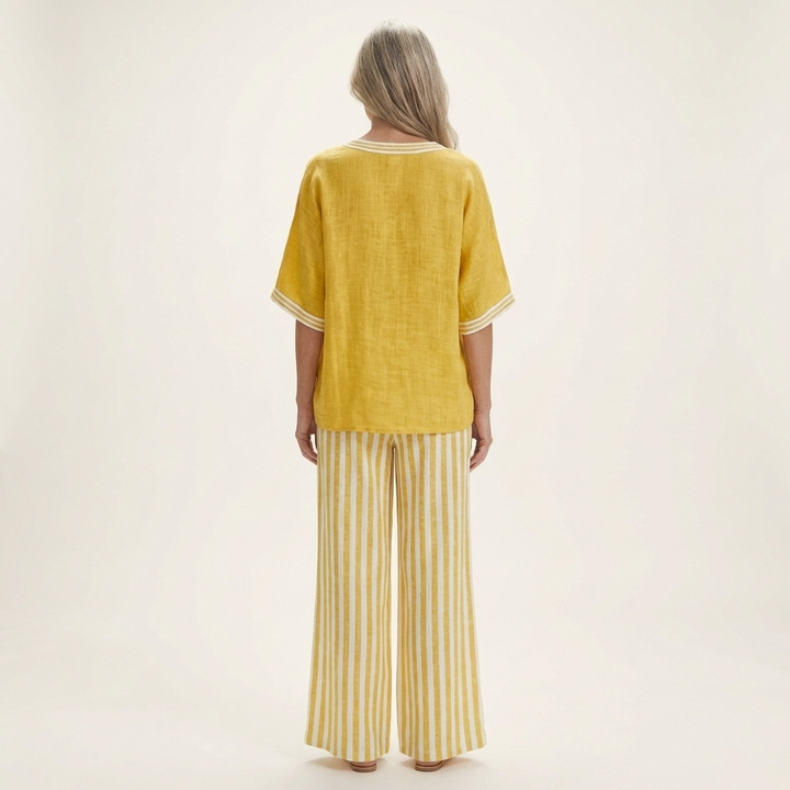 Tessa Striped Wide-Leg Set