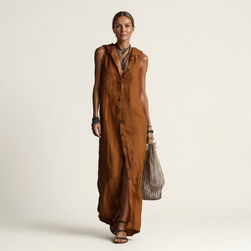 Elodie Hooded Maxi Dress