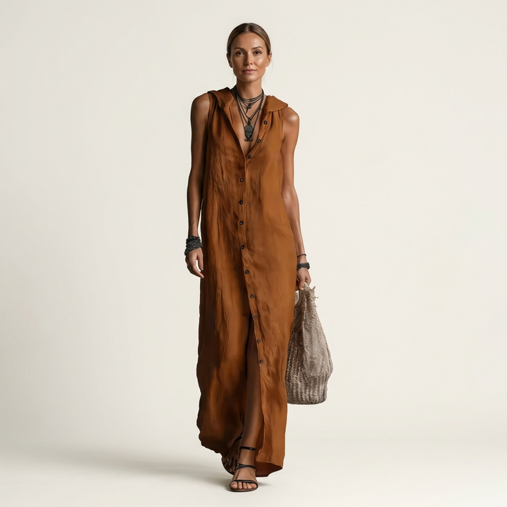 Elodie Hooded Maxi Dress