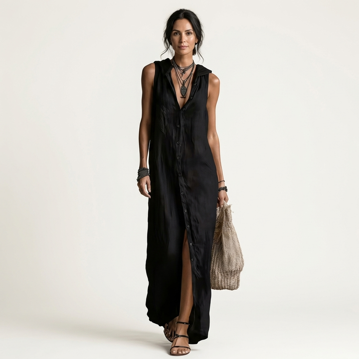 Elodie Hooded Maxi Dress