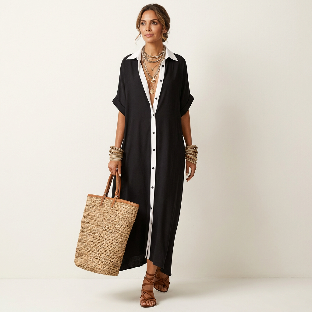 Clara Maxi Shirt Dress