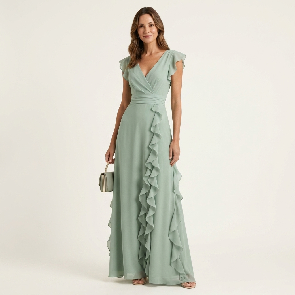 Mira Ruffle Wrap Maxi Dress