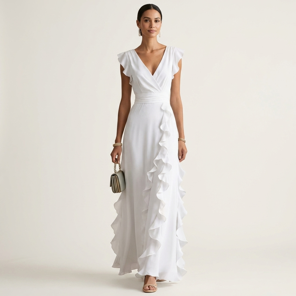 Mira Ruffle Wrap Maxi Dress