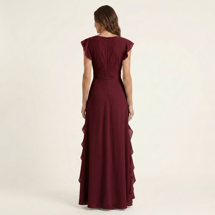 Mira Ruffle Wrap Maxi Dress
