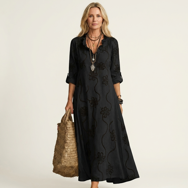 Kaia Embroidered Maxi Dress
