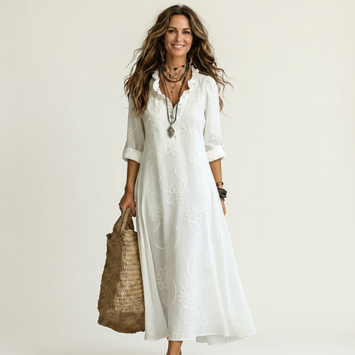 Kaia Embroidered Maxi Dress