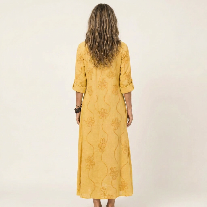 Kaia Embroidered Maxi Dress