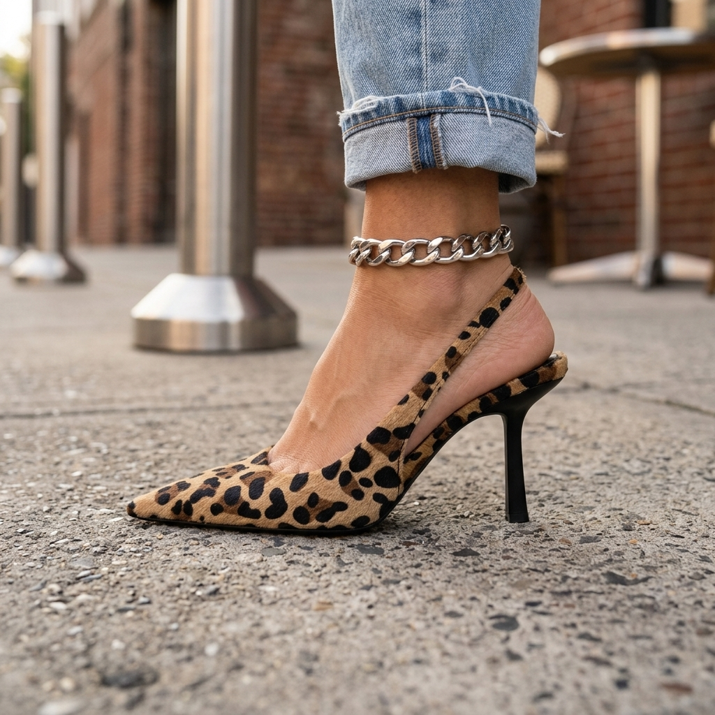 Serena D'Orsay Leopard Heels