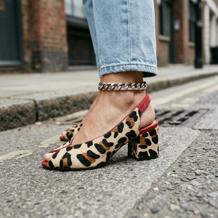 Anya Leopard Slingback Heels