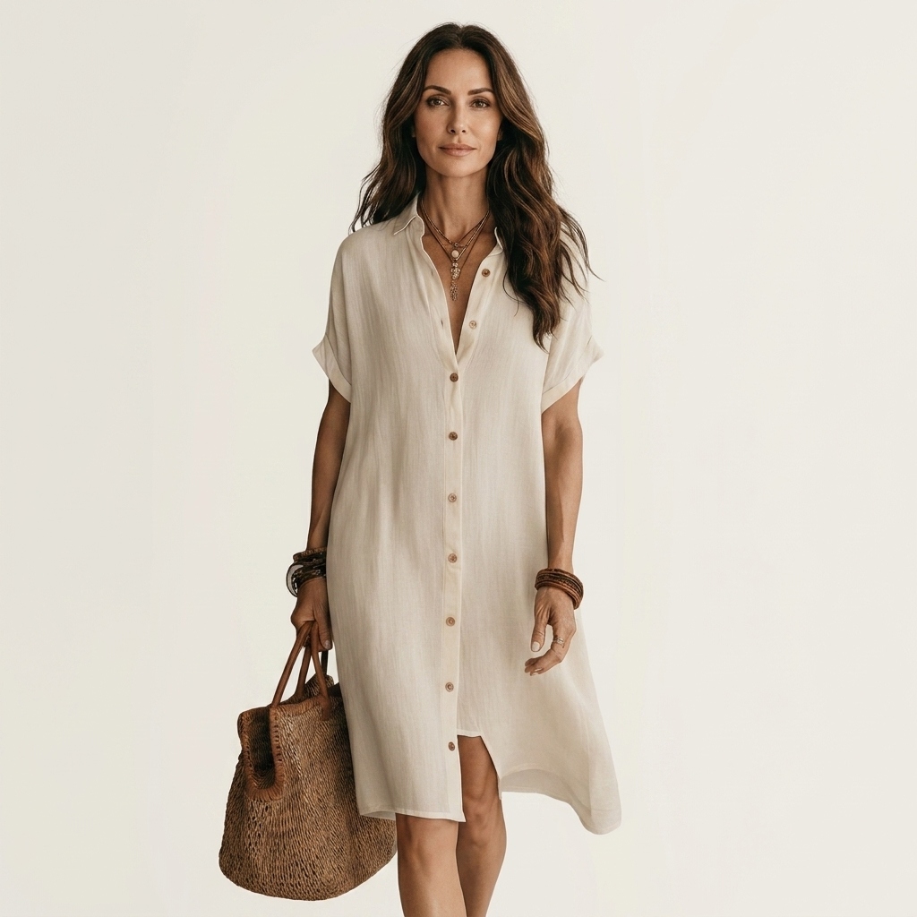 Elara Midi Shirt Dress