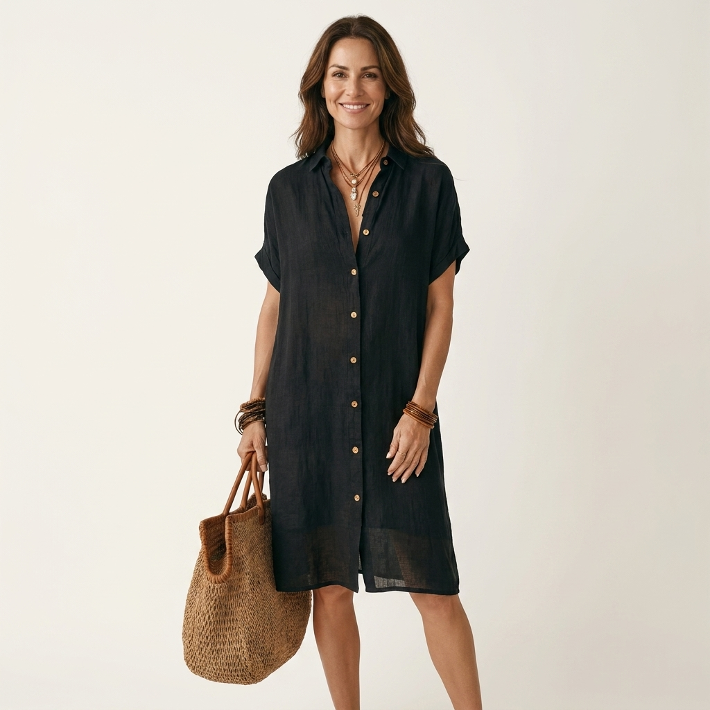 Elara Midi Shirt Dress