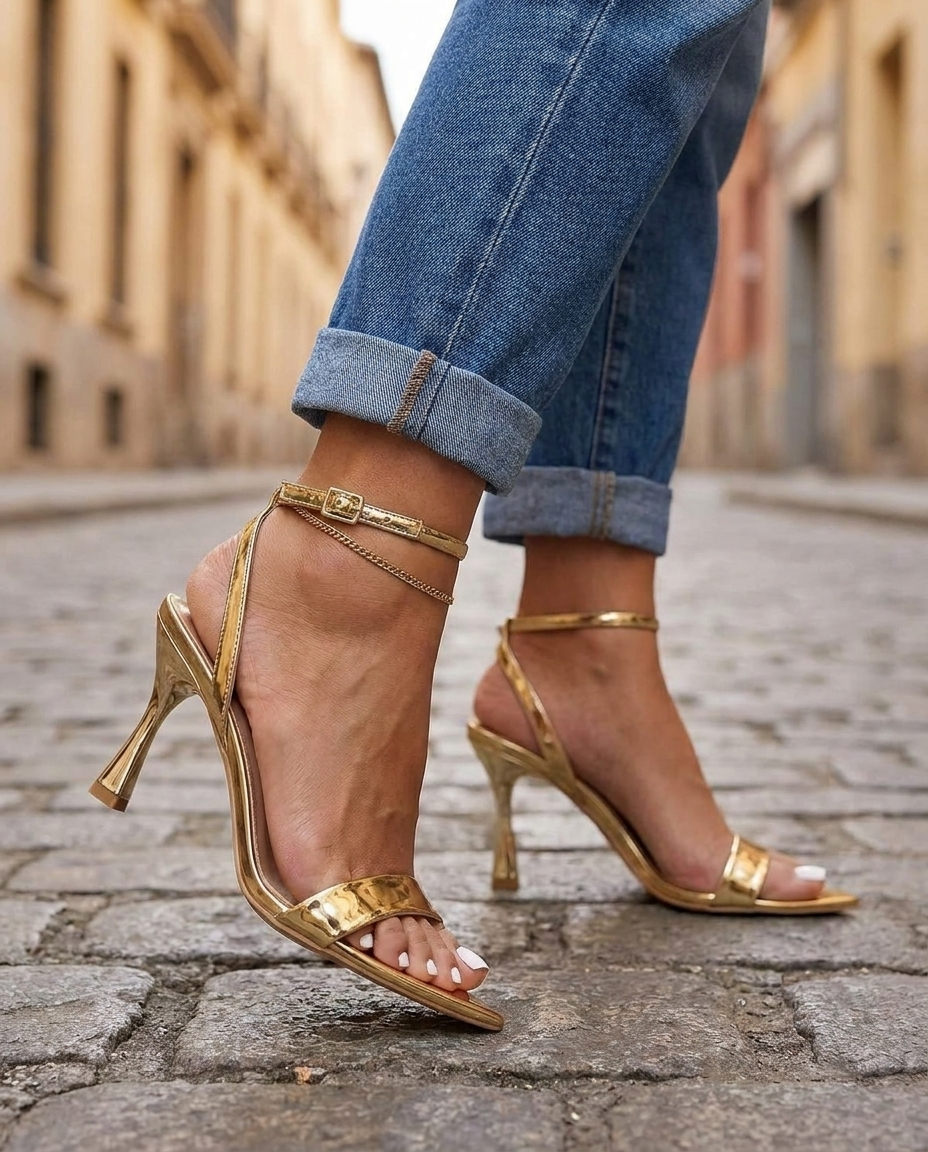 Lucia Single-Strap Heels