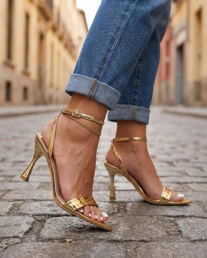 Lucia Single-Strap Heels