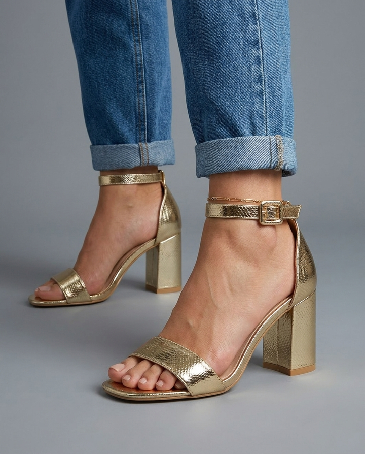Arielle Sculpted Block Heel Sandals