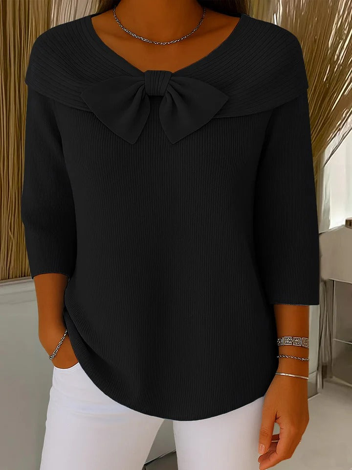 Mira Bow Crewneck Sweater