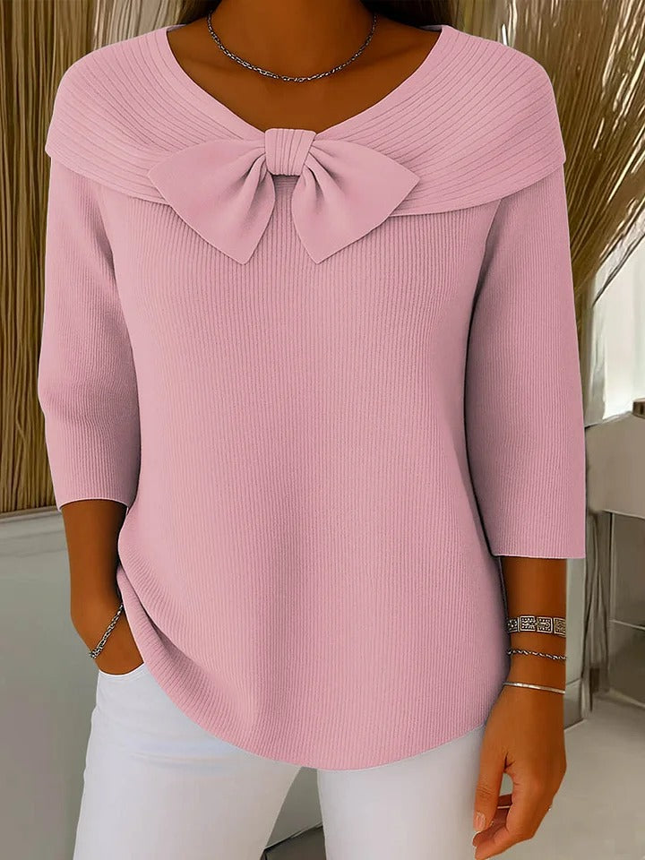 Mira Bow Crewneck Sweater