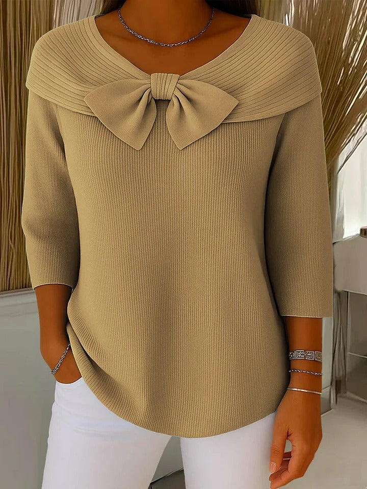 Mira Bow Crewneck Sweater