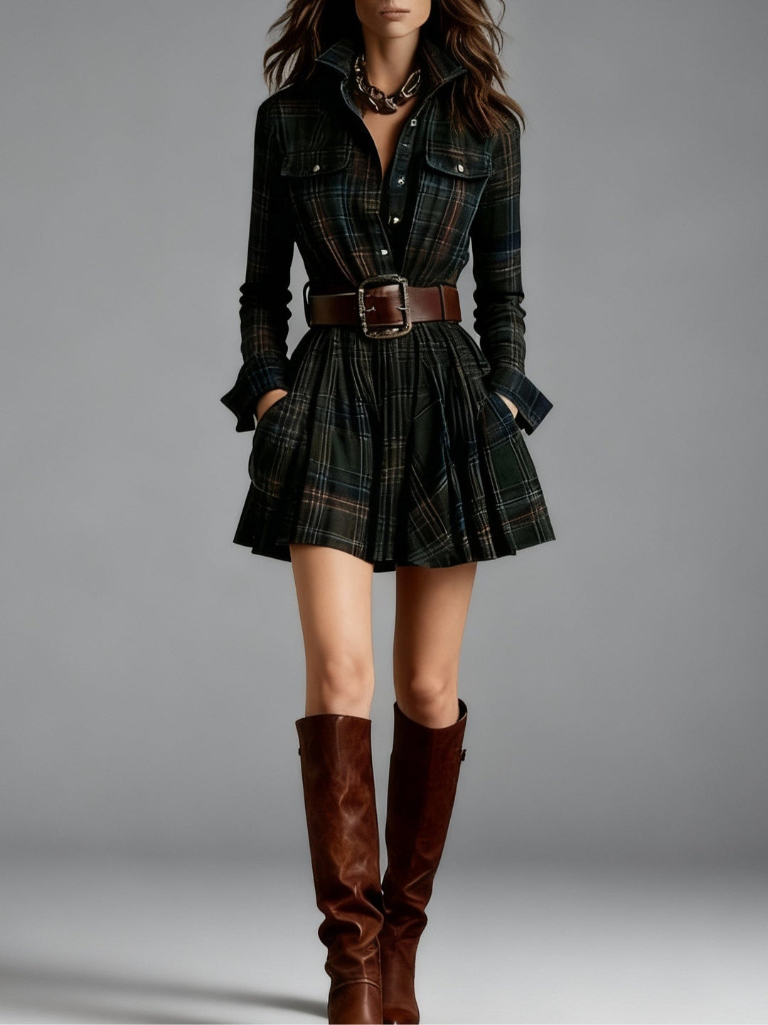 Esme Plaid Mini Dress