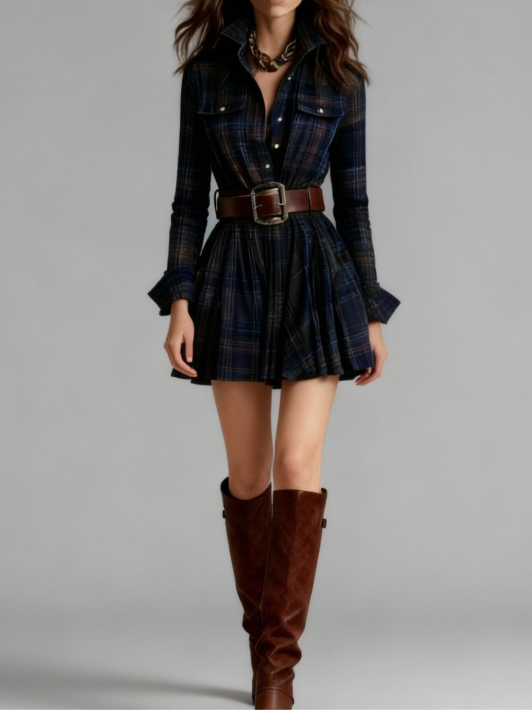 Esme Plaid Mini Dress
