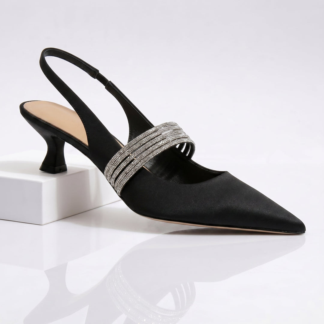 Sienna Embellished Kitten Heels
