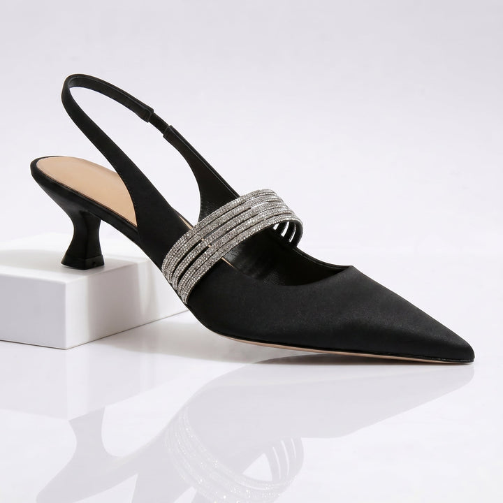 Sienna Embellished Kitten Heels