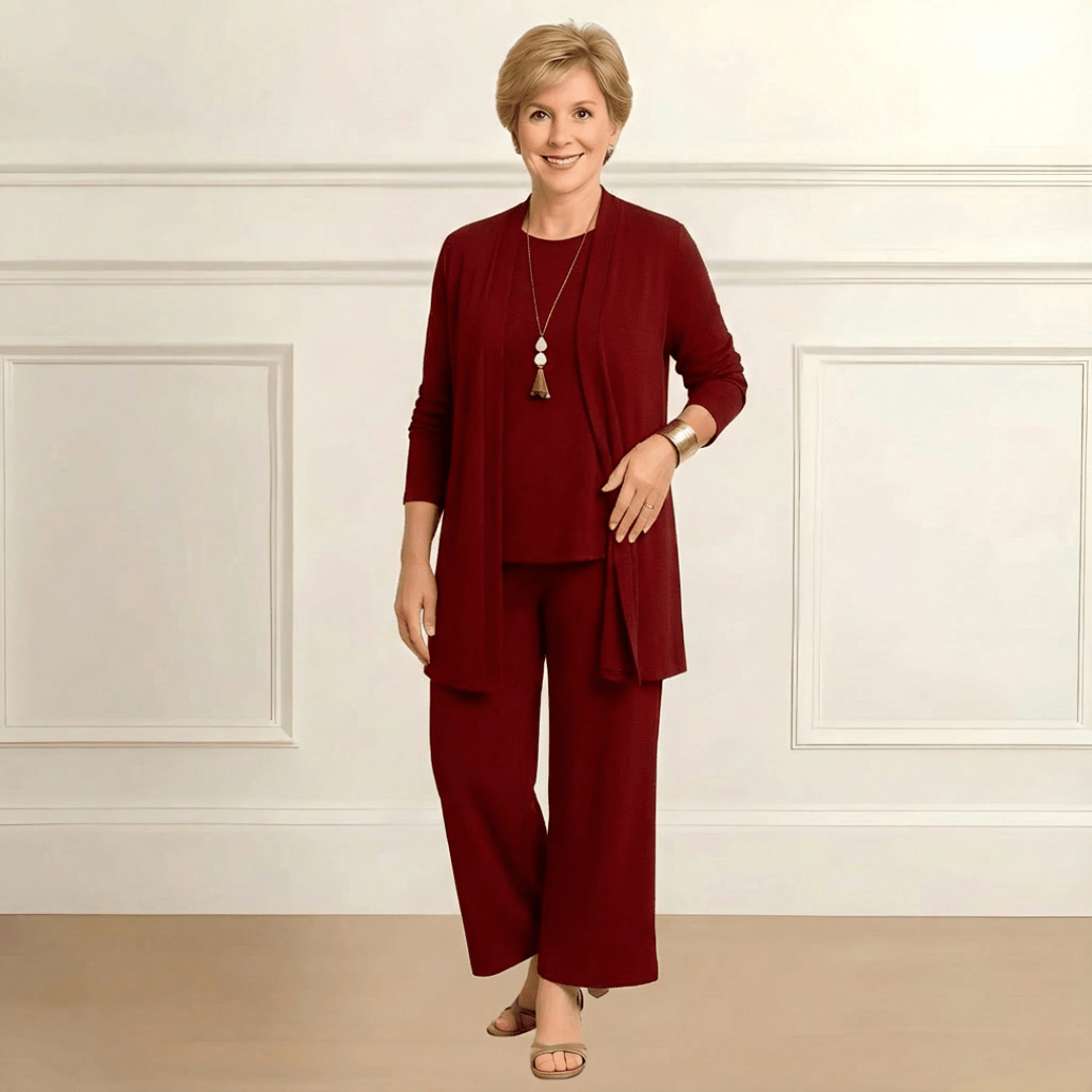 Aurelia Cardigan, Top & Pant Set