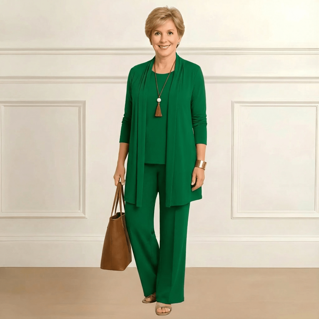 Aurelia Cardigan, Top & Pant Set